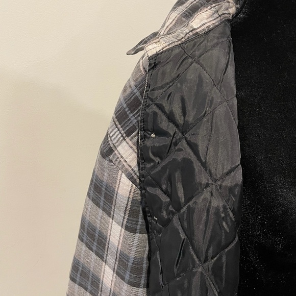 Quilted Work Centre Plaid Shacket Oversize Size XL Men or XXL Women Warm Jacket - Picture 5 of 15